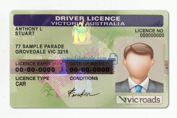 Australia driver license Psd Template