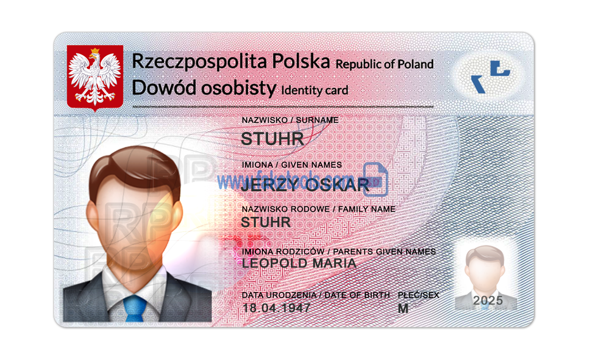 Poland ID Card Psd Template