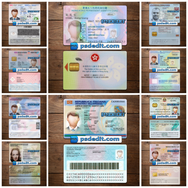 Editable Printable ID Card template psd download